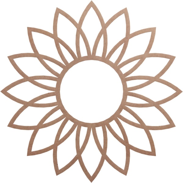Ekena Millwork Daisy Wood Fretwork Pierced Ceiling Medallion, Wood (Paint Grade), 34"OD x 11 7/8"ID x 3/8"T CMWP34X34X0375DAMF - main